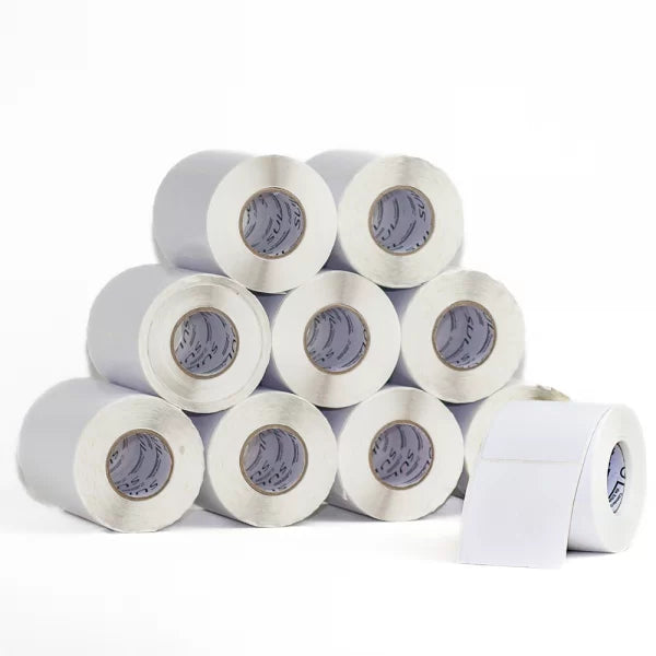 10 Rolos Etiqueta 100×75 Papel Couchê Adesiva