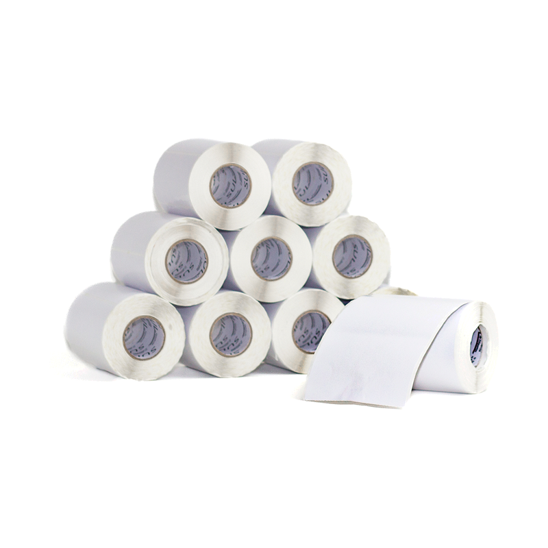 10 Rolos Etiqueta 100x150 Papel Couchê Adesiva S/ Serrilha