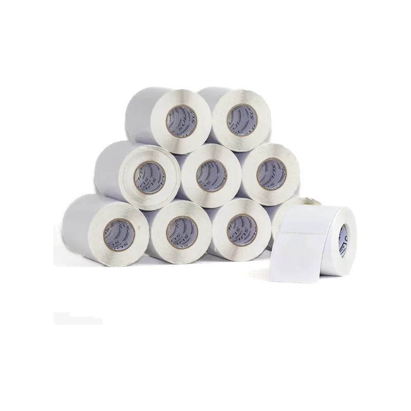 10 Rolos Etiqueta 100×75 Papel Couchê Adesiva