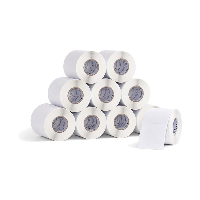 10 Rolos Etiqueta 100×75 Papel Couchê Adesiva