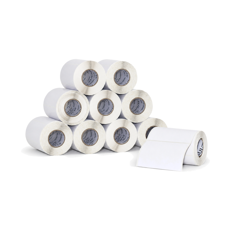 10 Rolos Etiqueta 100×85 Papel Couche Adesiva