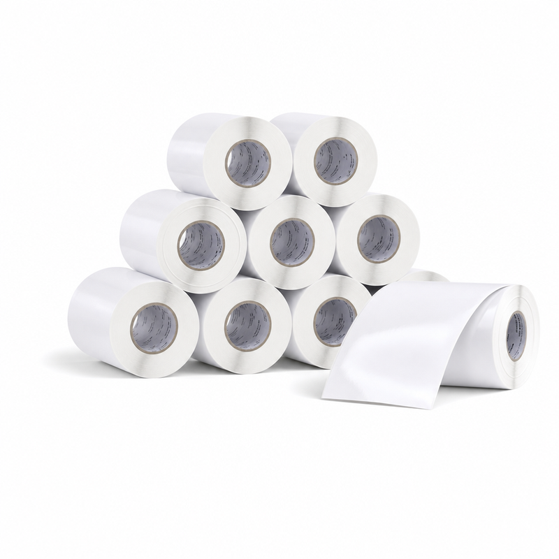10 Rolos Etiqueta 100x100 BOPP Adesiva Impermeável