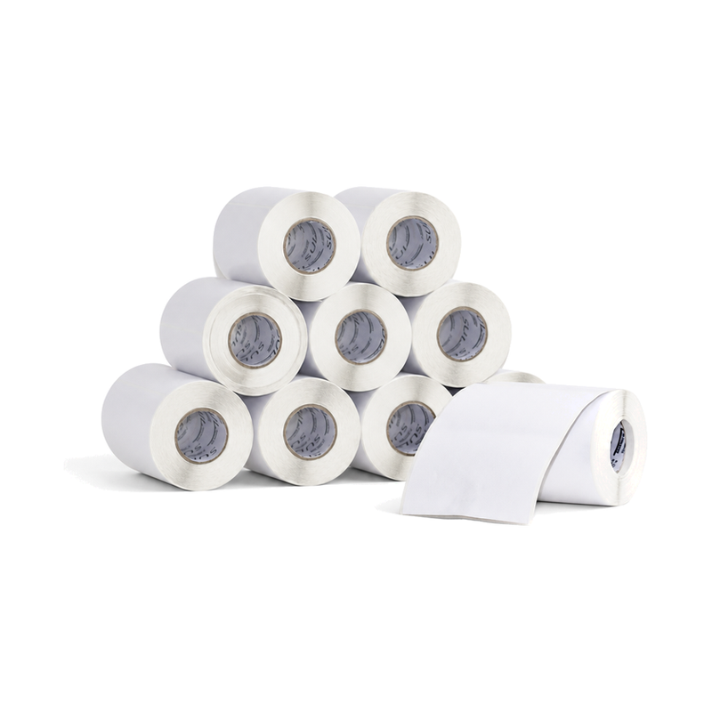 10 Rolos Etiqueta 100x150 Papel Couchê Adesiva C/ Serrilha