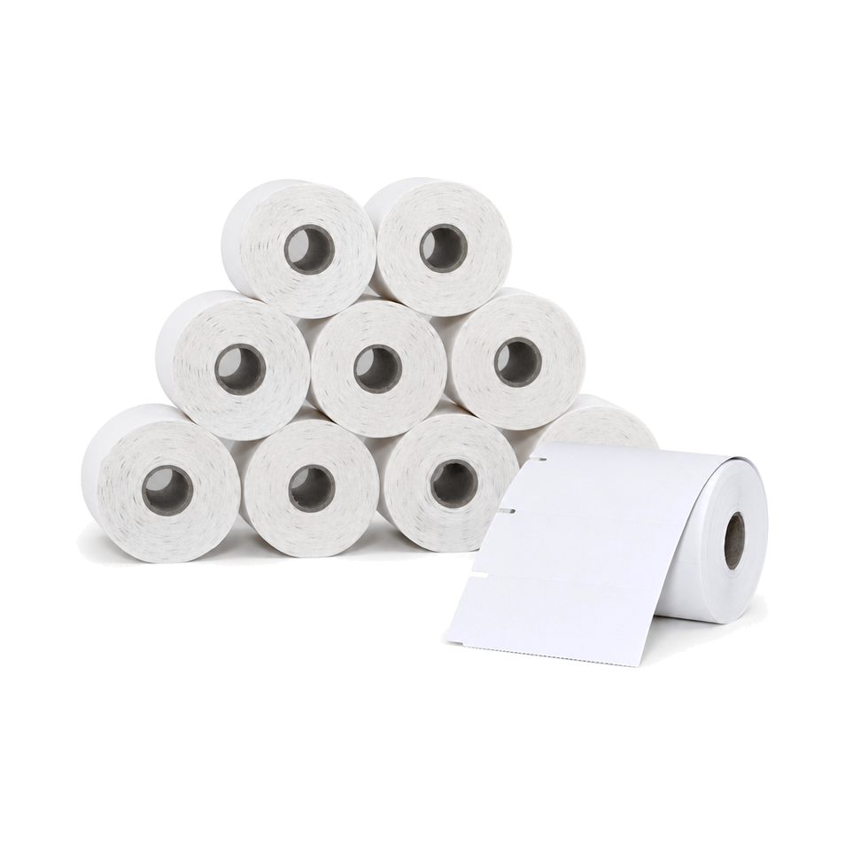 10 Rolos Etiqueta 100x30 Gôndola TAG Branca