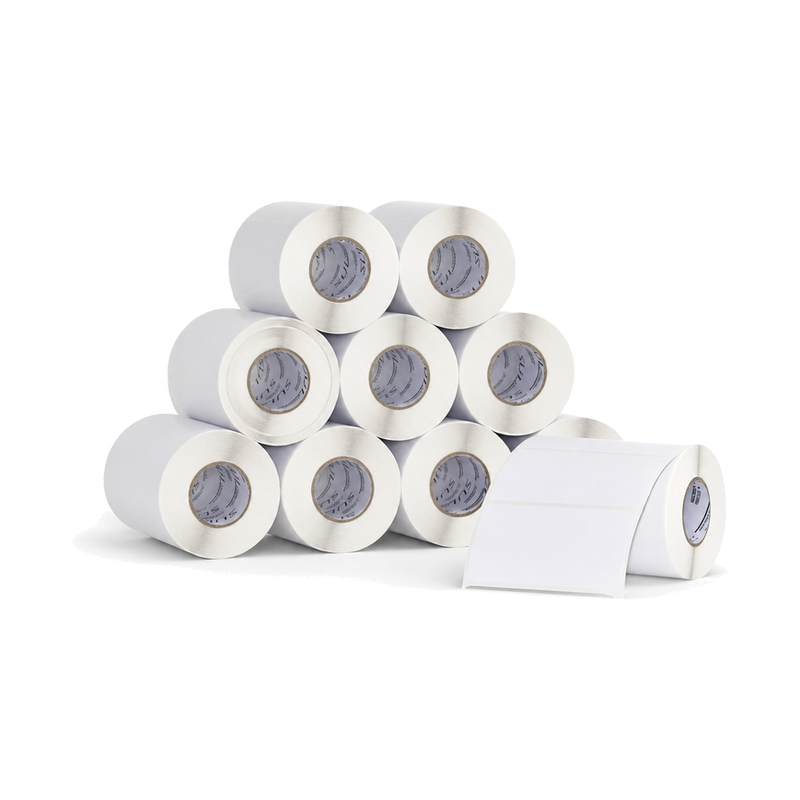 10 Rolos Etiqueta 100x30 Papel Couche Adesiva