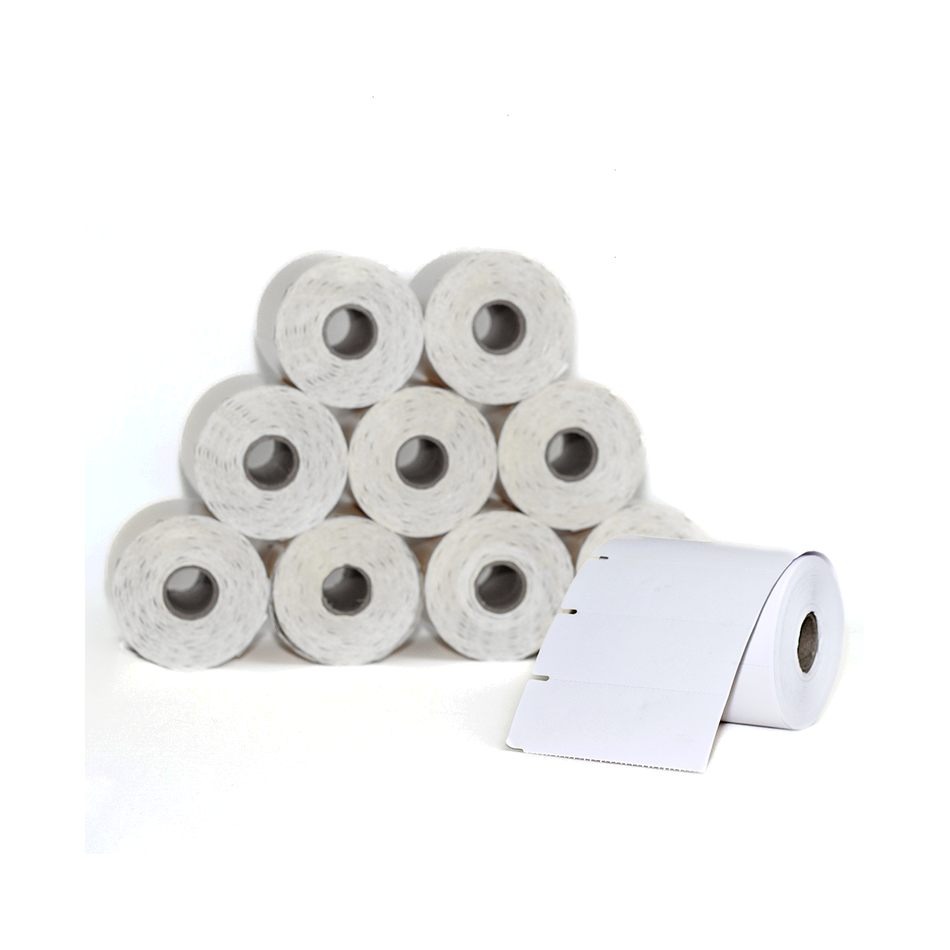 10 Rolos Etiqueta 100x40 Gôndola TAG Branca