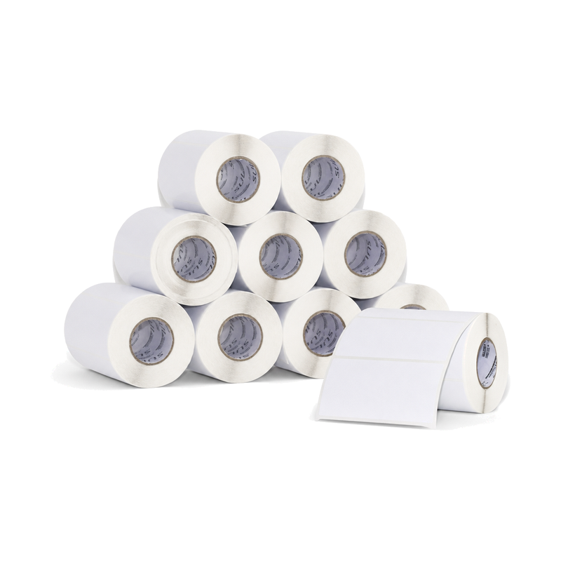 10 Rolos Etiqueta 100x40 Papel Couche Adesiva