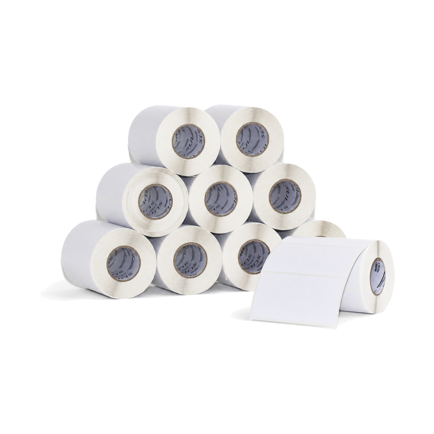 10 Rolos Etiqueta 100x50 Papel Couche Adesiva