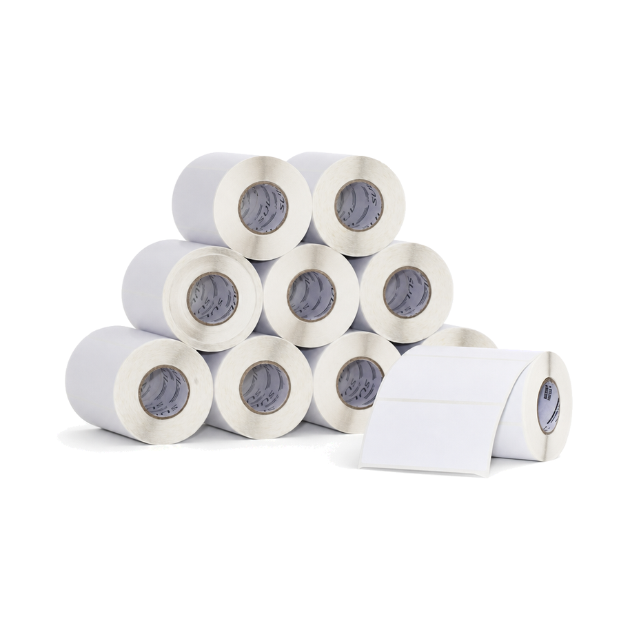 10 Rolos Etiqueta 100x60 Papel Couche Adesiva