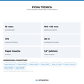 10 Rolos Etiqueta 100x60 Papel Couche Adesiva