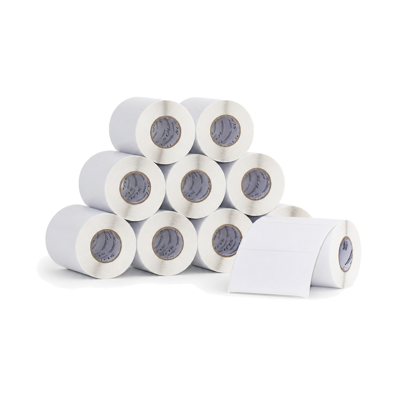 10 Rolos Etiqueta 100x65 Papel Couche Adesiva