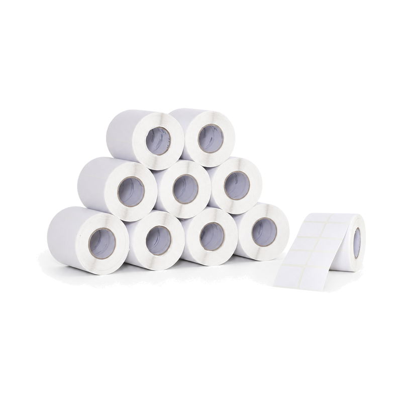 10 Rolos Etiqueta 30×30x2 Papel Térmica Adesiva