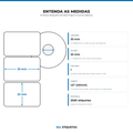 10 Rolos Etiqueta 33×22x2 Papel Couche Adesiva