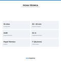 10 Rolos Etiqueta 33x25x2 Térmica Adesiva