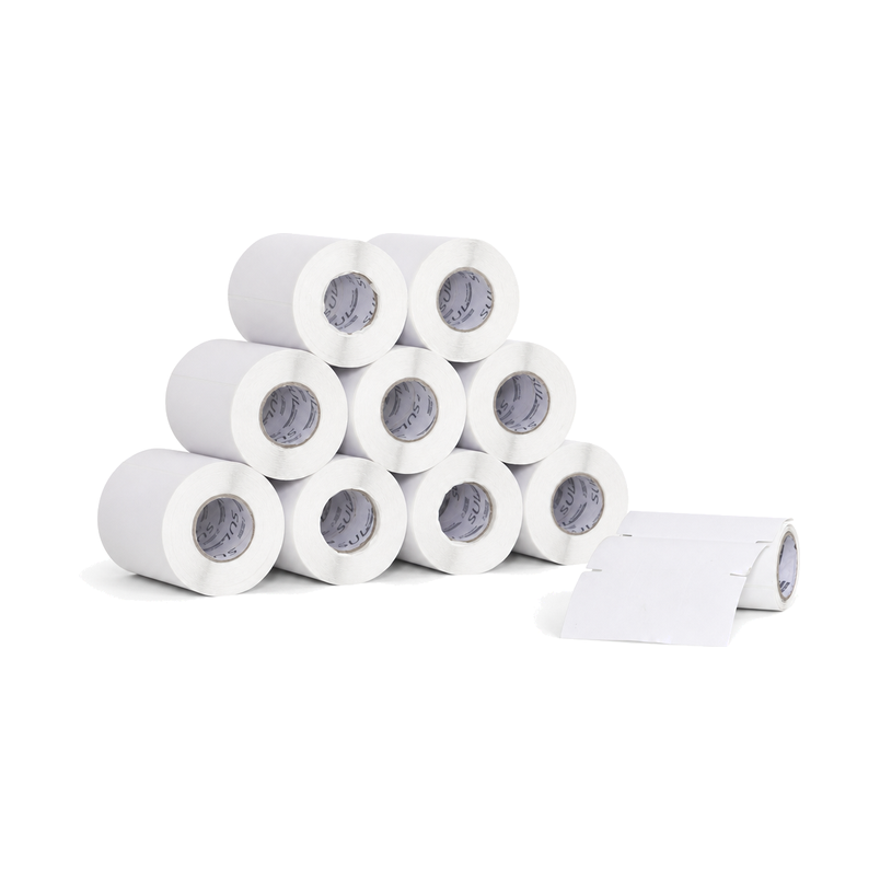 10 Rolos Etiqueta 33x55x3 Papel Couchê C/ Picote