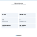 10 Rolos Etiqueta 40x80 Papel Couche Adesiva
