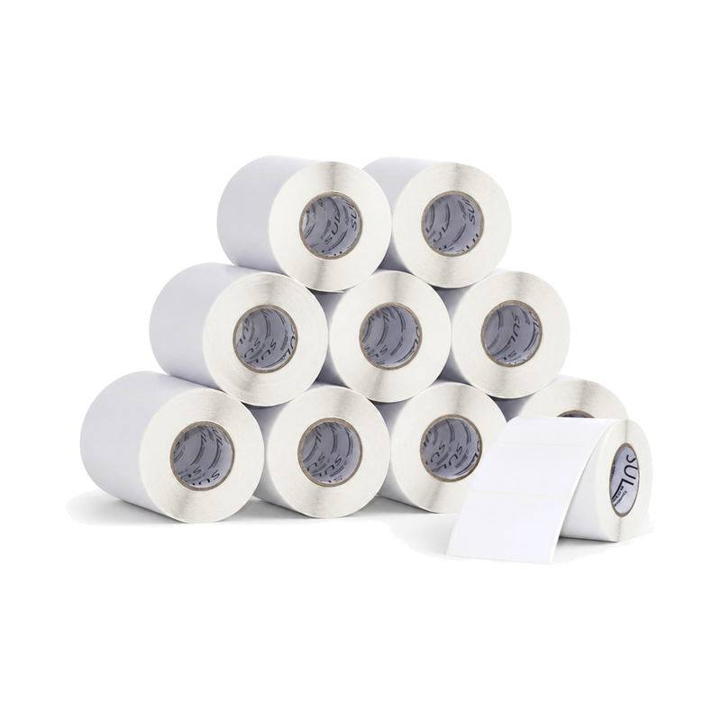 10 Rolos Etiqueta 50×40 Papel Couche Adesiva