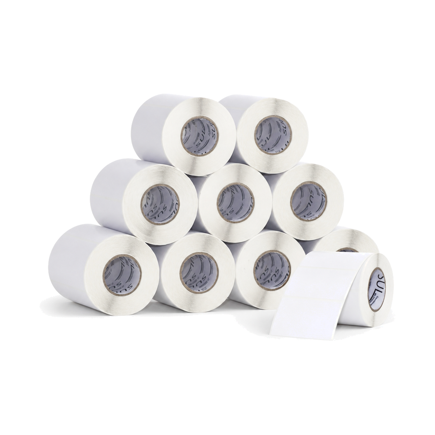 10 Rolos Etiqueta 50×40 Papel Couche Adesiva