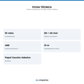 10 Rolos Etiqueta 50×40 Papel Couche Adesiva