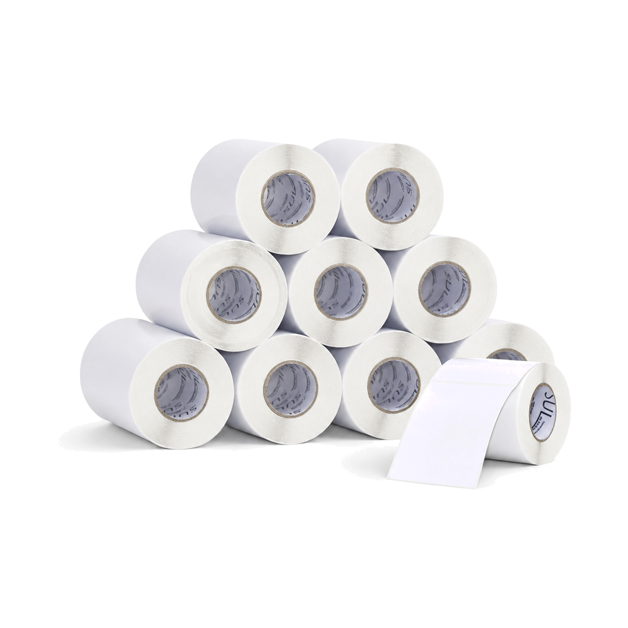 10 Rolos Etiqueta 50x30 Papel Couche Adesiva