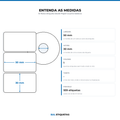 10 Rolos Etiqueta 50x30 Papel Couche Adesiva