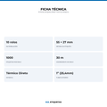 10 Rolos Etiqueta 55x27 Termica Adesiva
