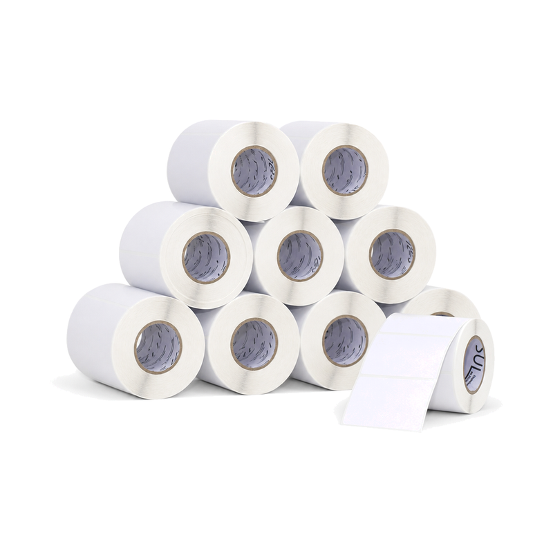 10 Rolos Etiqueta 60×30 Papel Couche Adesiva