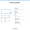 10 Rolos Etiqueta 60×30 Papel Couche Adesiva