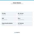 10 Rolos Etiqueta 60×30 Papel Couche Adesiva