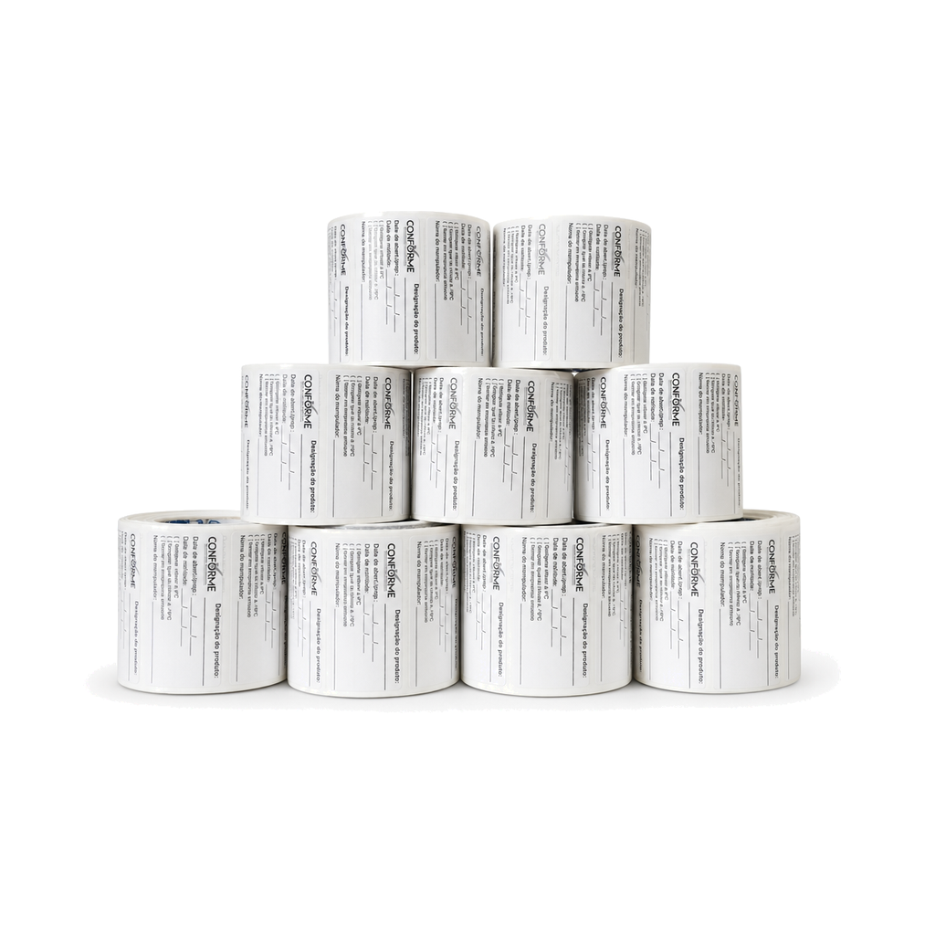 10 Rolos Etiqueta 60×30 Térmica Adesiva com Impressão – Conforme Segurança dos Alimentos