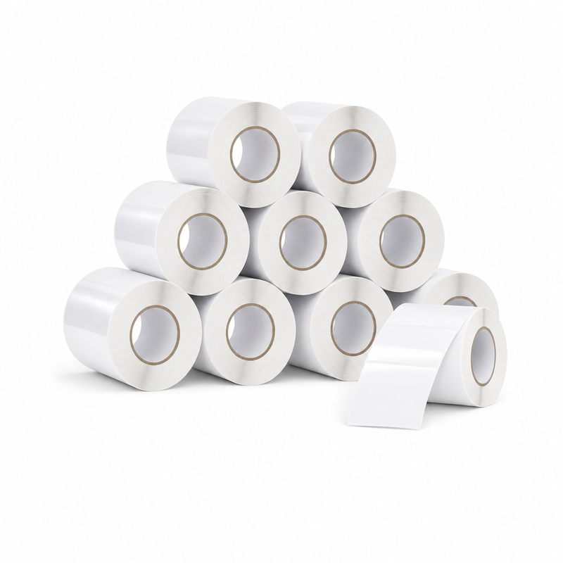 10 Rolos Etiqueta 60x30 BOPP Adesiva Impermeável