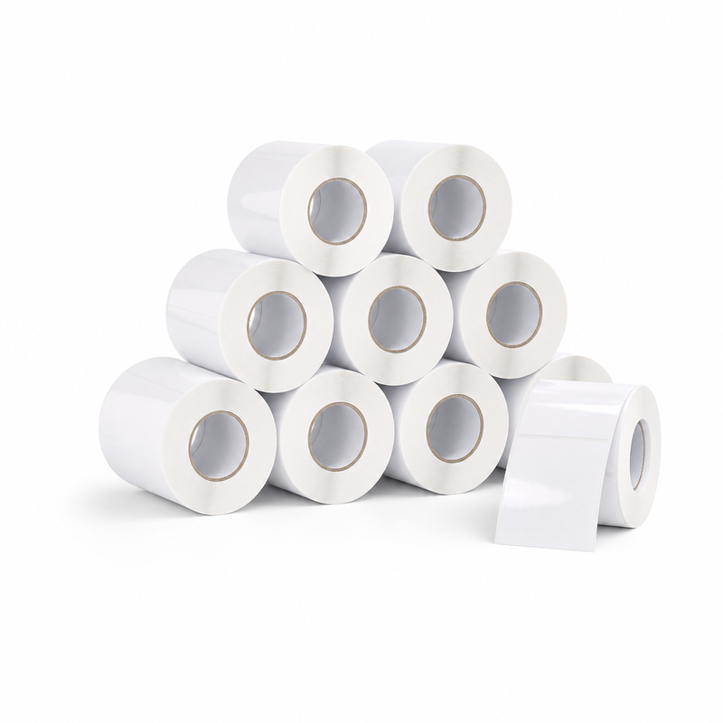 10 Rolos Etiqueta 60x60 BOPP Adesiva Impermeável