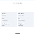 10 Rolos Etiqueta 60x75 Térmica Adesiva