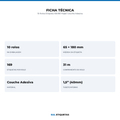 10 Rolos Etiqueta 65x180 Papel Couche Adesiva