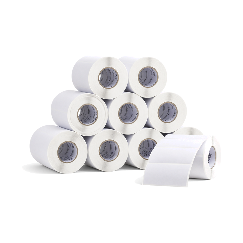 10 Rolos Etiqueta 70×30 Papel Couche Adesiva