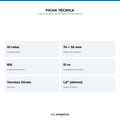 10 Rolos Etiqueta 74×35 Papel Couche Adesiva