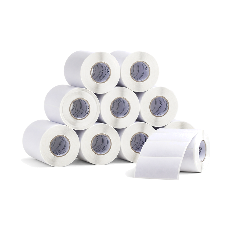 10 Rolos Etiqueta 80×30 Papel Couche Adesiva