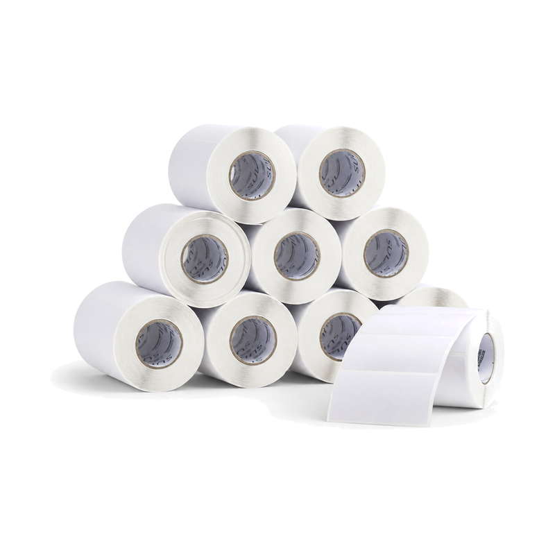 10 Rolos Etiqueta 80×40 Papel Couche Adesiva