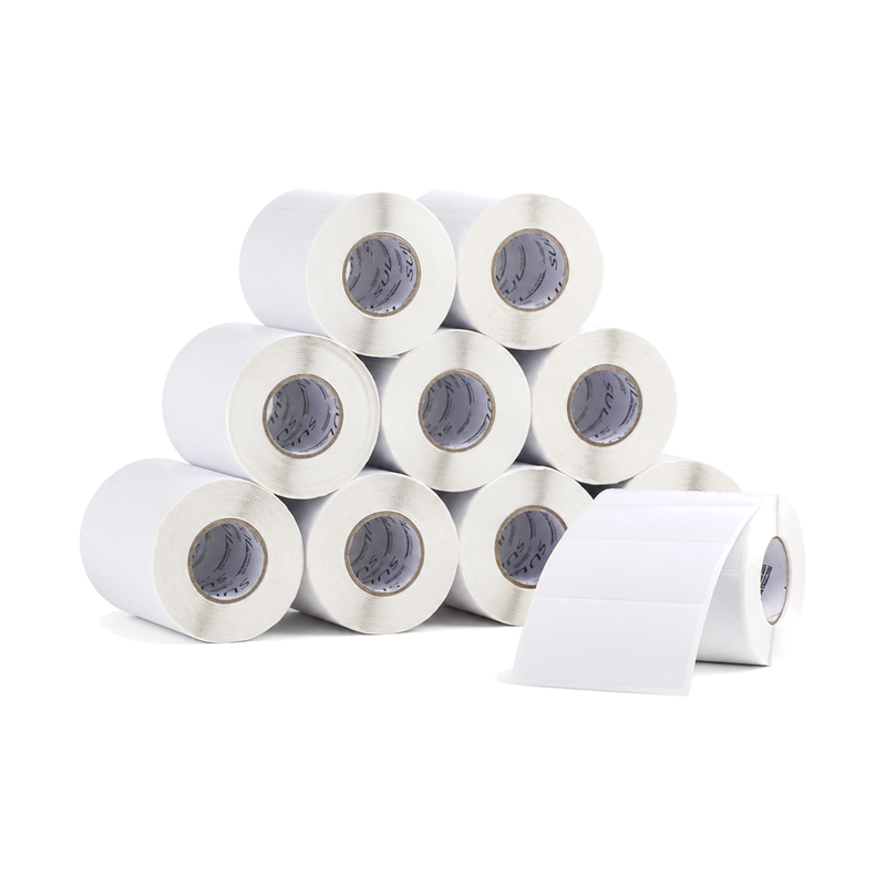 10 Rolos Etiqueta 80×50 Papel Couche Adesiva