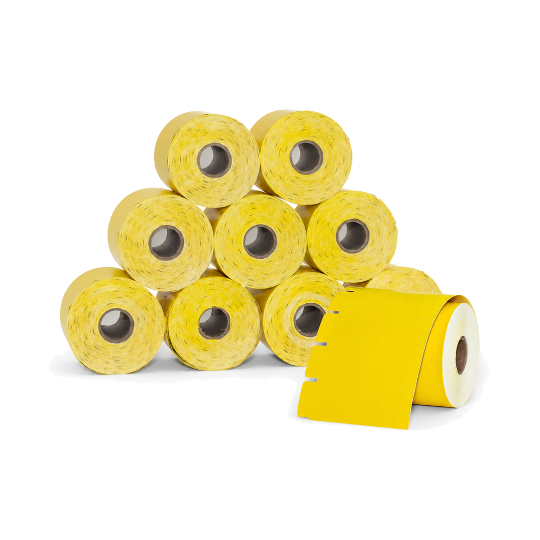 10 Rolos Etiqueta 90x30 Gôndola TAG Amarelo
