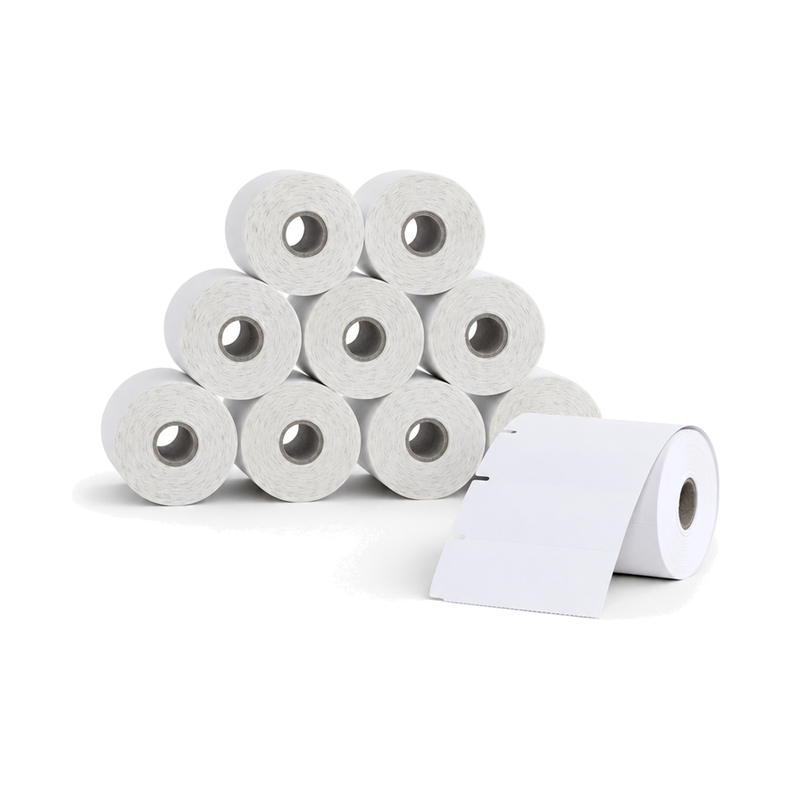 10 Rolos Etiqueta 90x40 Gôndola TAG Branca