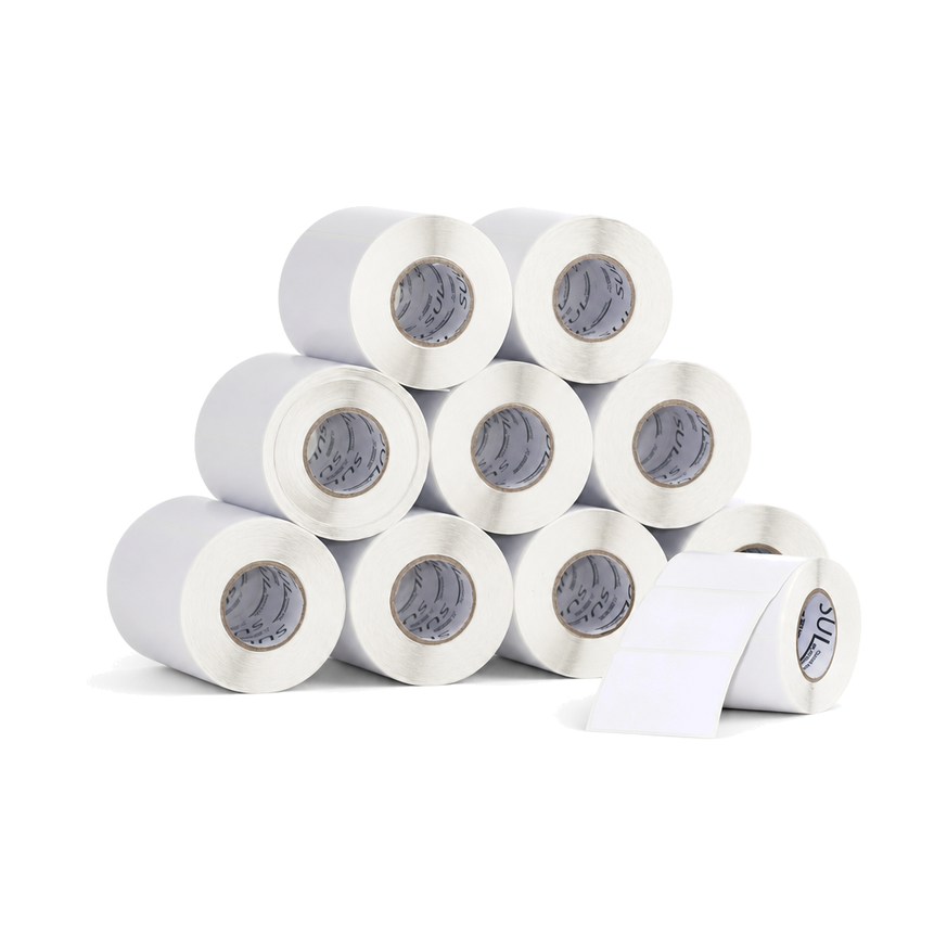 120 Rolos Etiqueta 60×30 Papel Couche Adesiva
