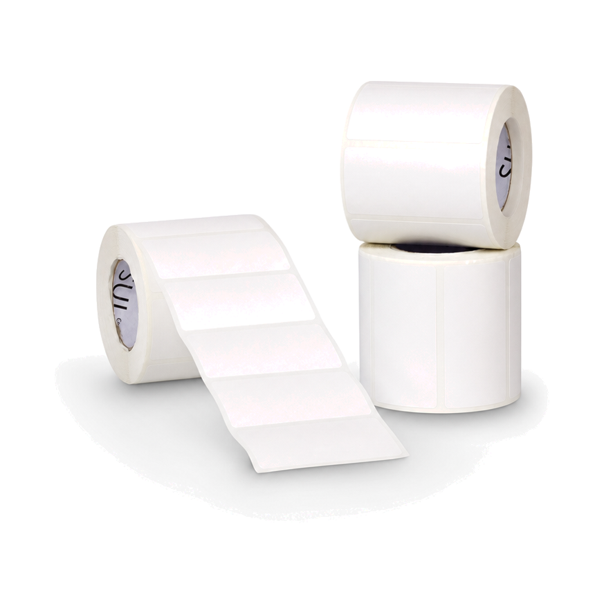 120 Rolos Etiqueta 60×30 Papel Couche Adesiva