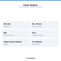 120 Rolos Etiqueta 60×30 Papel Couche Adesiva