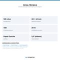 120 Rolos Etiqueta 60x40 Papel Couche Adesiva