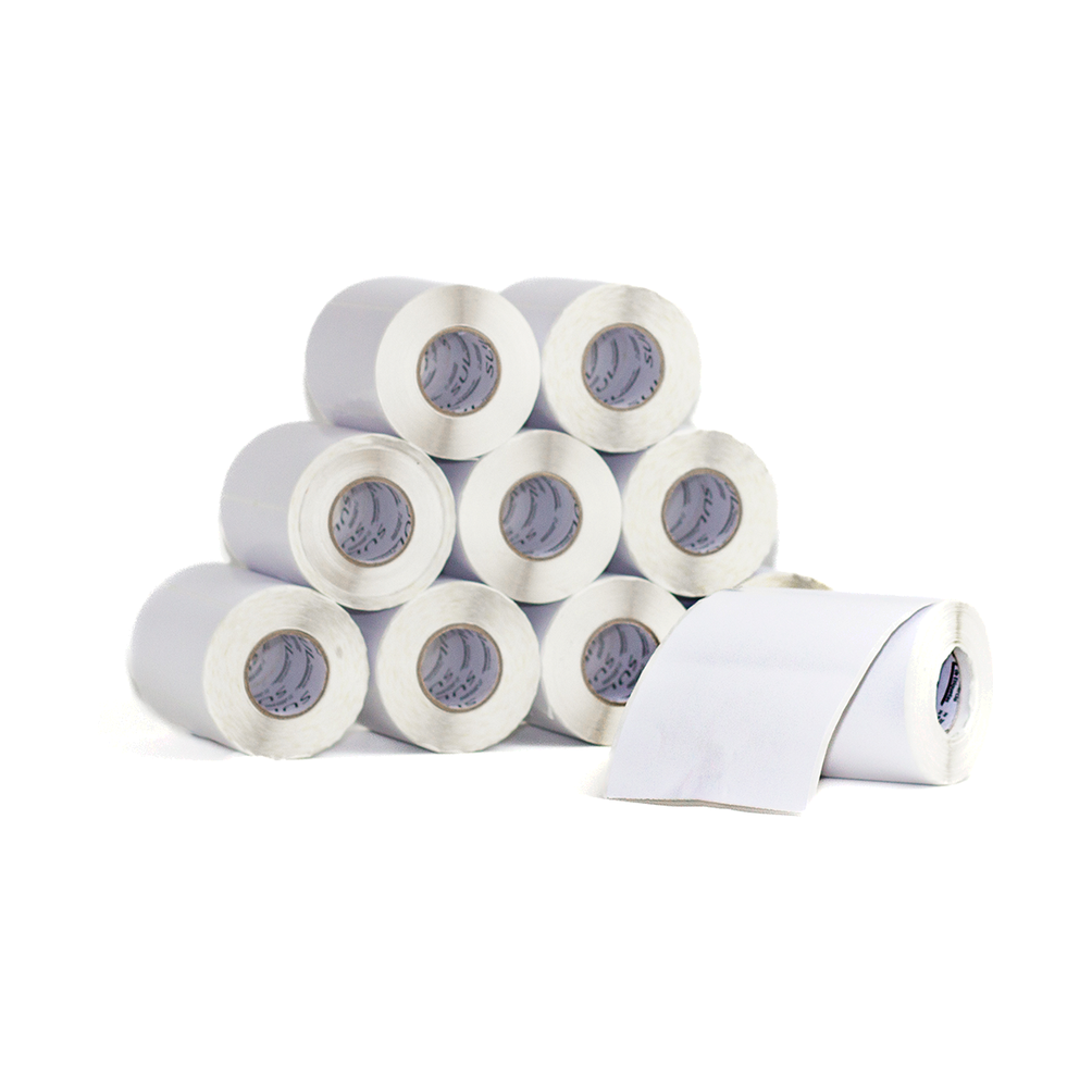 60 Rolos Etiqueta 100x150 Papel Couchê Adesiva S/ Serrilha