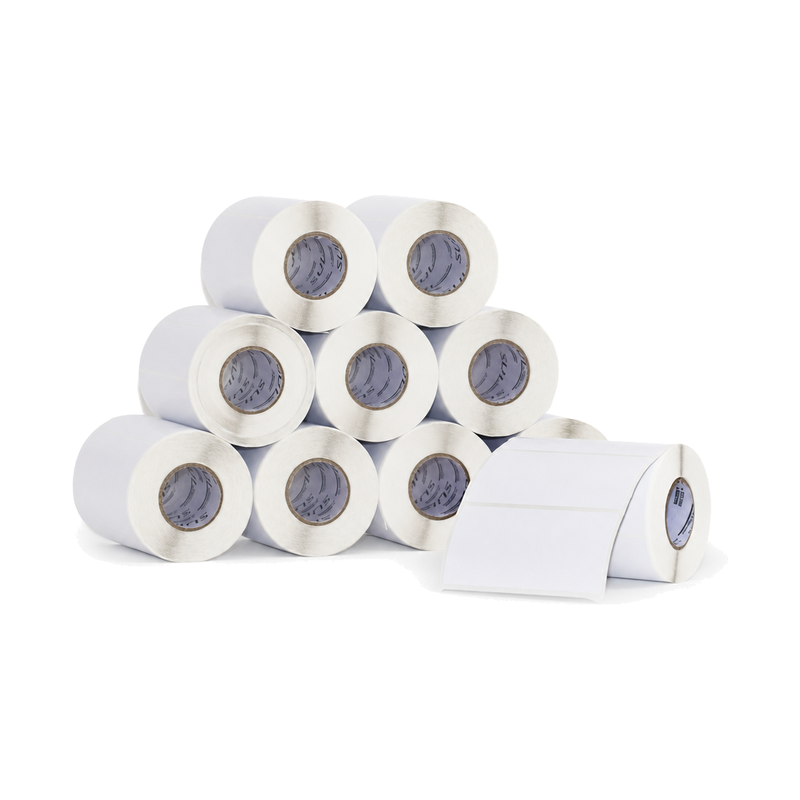 60 Rolos Etiqueta 100x50 Papel Couche Adesiva