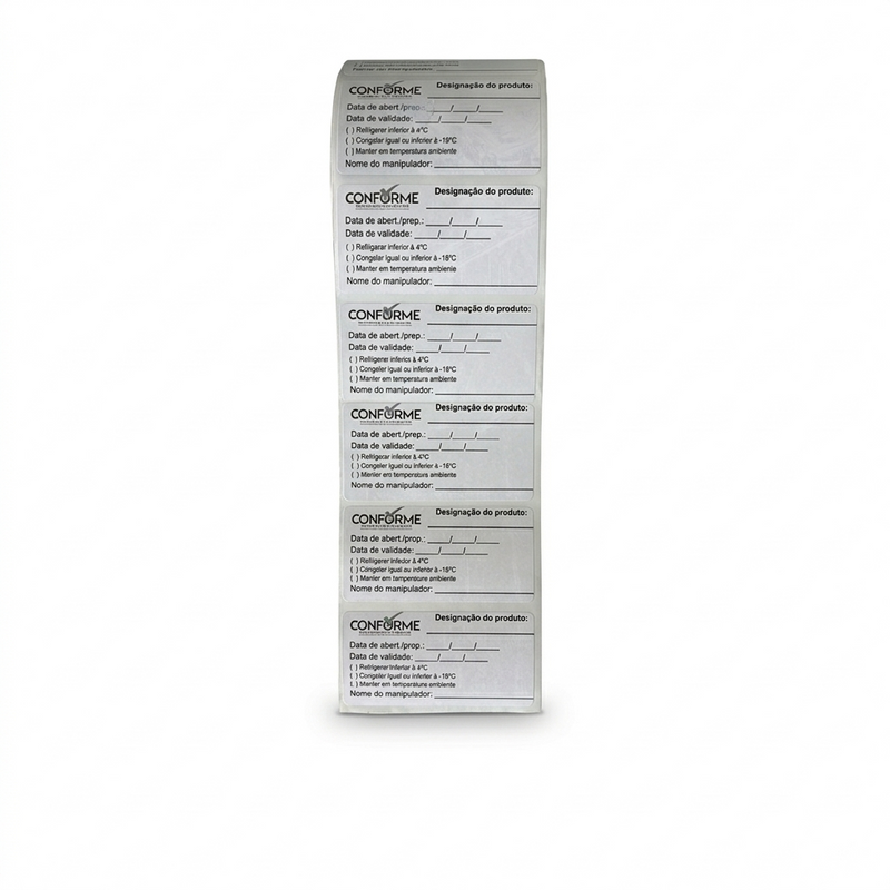 10 Rolos Etiqueta 60×30 Térmica Adesiva com Impressão – Conforme Segurança dos Alimentos