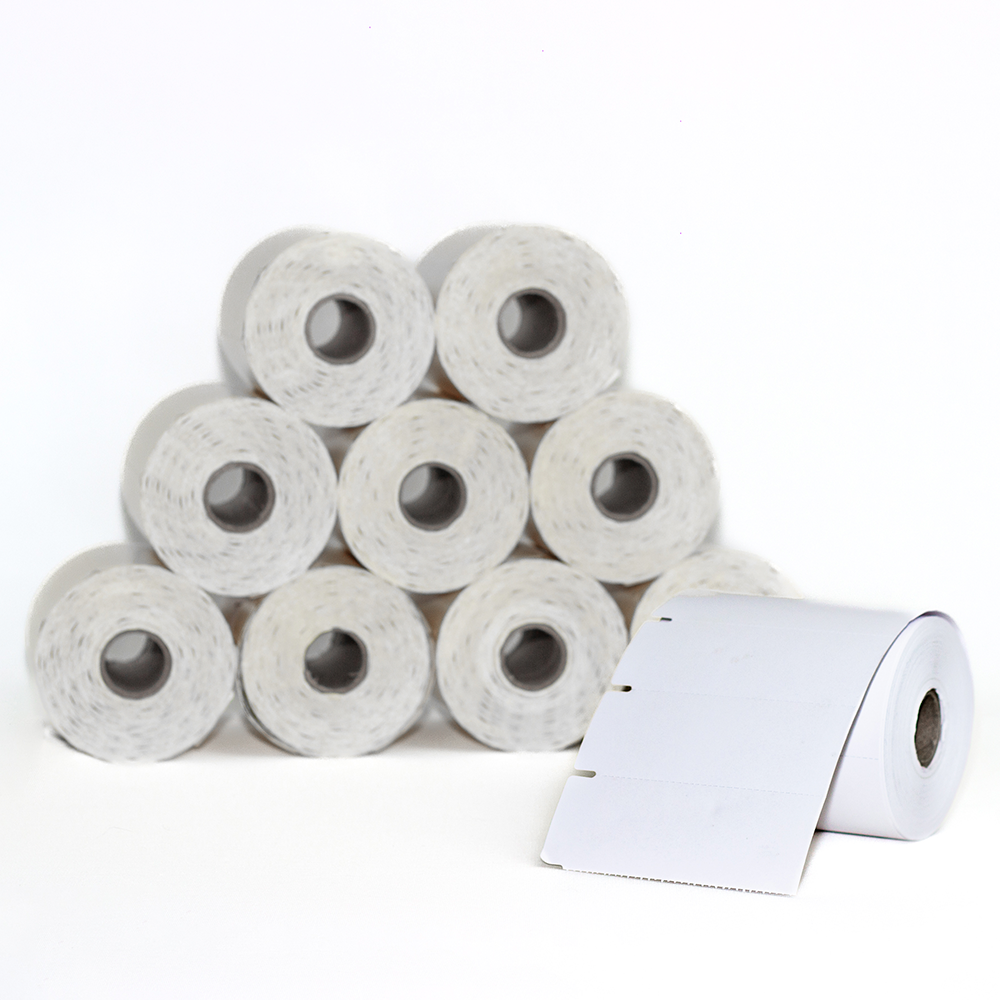 10 Rolos Etiqueta 90x40 Gôndola TAG Branca